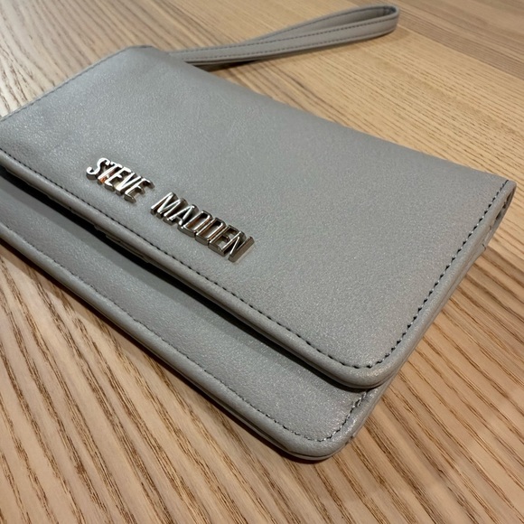 Excellent Condition Steve Madden Blue Wallet Purse Wristlet Micro Bag - Picture 4 of 14
